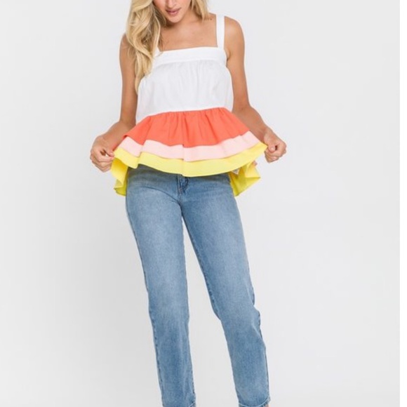 Colorblock tiered tank top - Picture 2 of 11